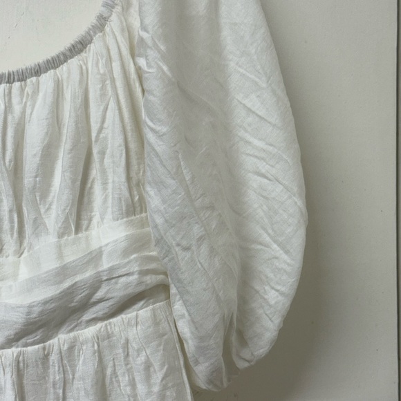 Hello Molly Ivory Dress with Puff Sleeves - Picture 6 of 11